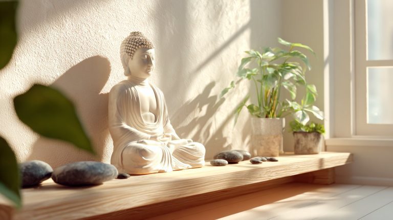 White Buddha Statue for Calm