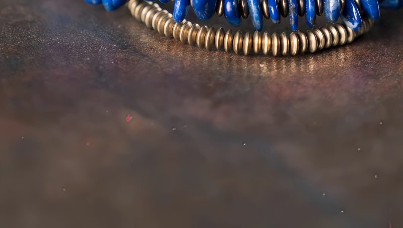 Pulsera Multicapa de Lapislázuli Tibetano Hecha a Mano Handcrafted Tibetan Lapis Lazuli Multi-Layer Bracelet - Protection & Balance - 3