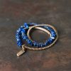 Pulsera Multicapa de Lapislázuli Tibetano Hecha a Mano Handcrafted Tibetan Lapis Lazuli Multi-Layer Bracelet - Protection & Balance - 2