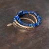 Pulsera Multicapa de Lapislázuli Tibetano Hecha a Mano Handcrafted Tibetan Lapis Lazuli Multi-Layer Bracelet - Protection & Balance - 7